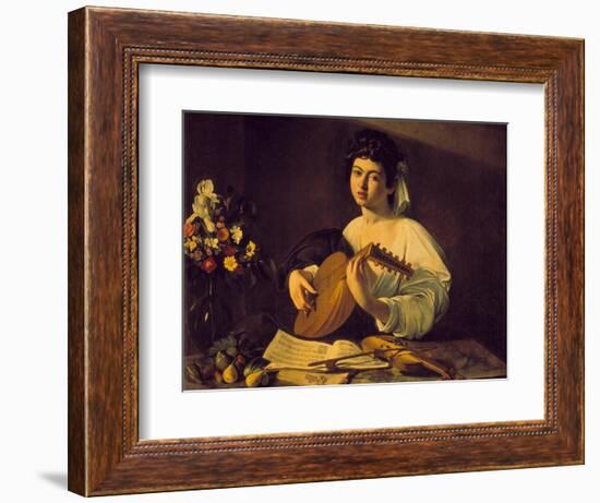 Young Lute Player, C. 1595-Caravaggio-Framed Giclee Print