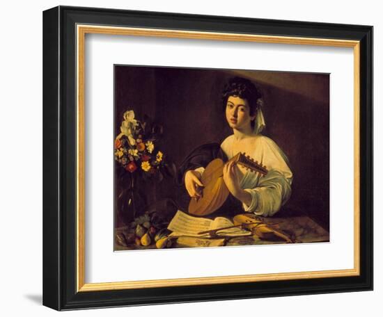 Young Lute Player, C. 1595-Caravaggio-Framed Giclee Print