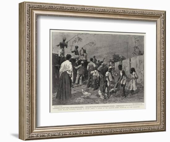 Young Malays Catching Locusts in South Africa-Frederic De Haenen-Framed Giclee Print