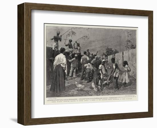 Young Malays Catching Locusts in South Africa-Frederic De Haenen-Framed Giclee Print