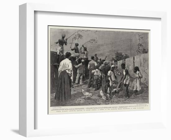 Young Malays Catching Locusts in South Africa-Frederic De Haenen-Framed Giclee Print