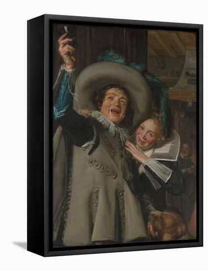 Young Man and Woman in an inn, 1623-Frans Hals-Framed Premier Image Canvas