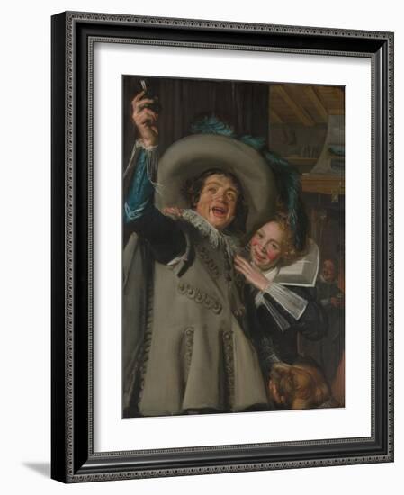 Young Man and Woman in an inn, 1623-Frans Hals-Framed Giclee Print