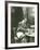 Young Man Having Breakfast at Outdoor Table-null-Framed Photo