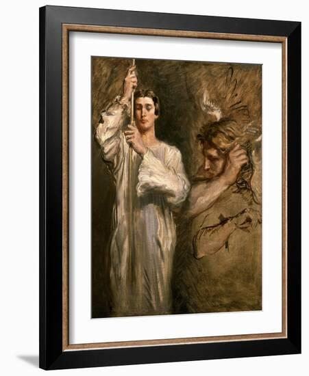 Young Man Holding a Cross-Theodore Chasseriau-Framed Giclee Print