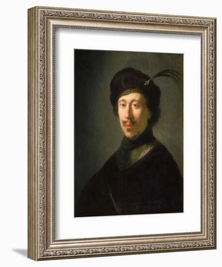 Young Man in a Gorget and Plumed Cap, C.1630-Isaac de Jouderville-Framed Giclee Print