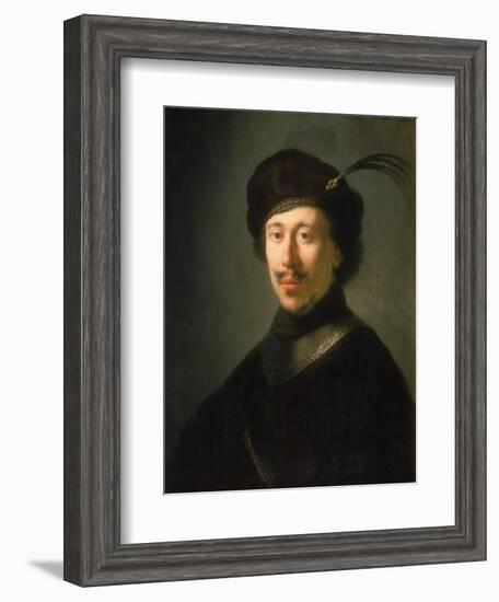 Young Man in a Gorget and Plumed Cap, C.1630-Isaac de Jouderville-Framed Giclee Print