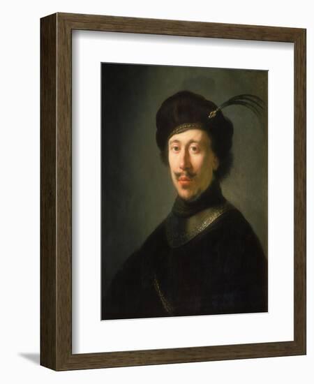 Young Man in a Gorget and Plumed Cap, C.1630-Isaac de Jouderville-Framed Giclee Print