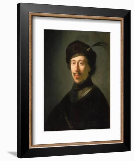 Young Man in a Gorget and Plumed Cap, C.1630-Isaac de Jouderville-Framed Giclee Print