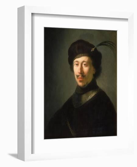 Young Man in a Gorget and Plumed Cap, C.1630-Isaac de Jouderville-Framed Giclee Print