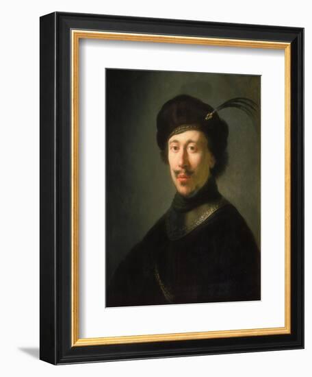 Young Man in a Gorget and Plumed Cap, C.1630-Isaac de Jouderville-Framed Giclee Print