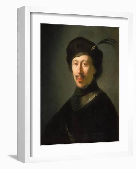 Young Man in a Gorget and Plumed Cap, C.1630-Isaac de Jouderville-Framed Giclee Print