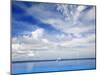 Young Man Meditating By Infinity Pool, Maldives, Indian Ocean, Asia-Sakis Papadopoulos-Mounted Photographic Print