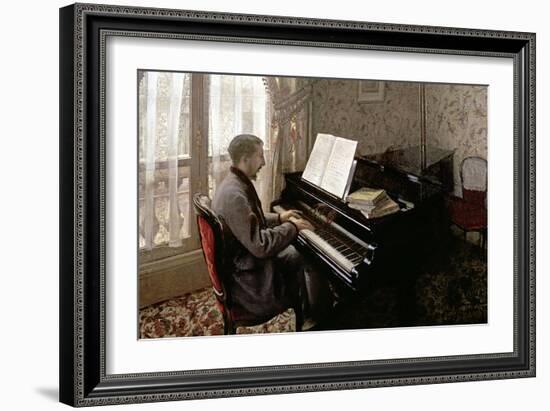 Young Man Playing the Piano, 1876-Gustave Caillebotte-Framed Giclee Print