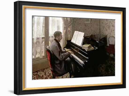 Young Man Playing the Piano, 1876-Gustave Caillebotte-Framed Giclee Print