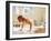 Young Man Preforming Push Up Exercise in Gym, New York, New York, USA-Chris Trotman-Framed Photographic Print