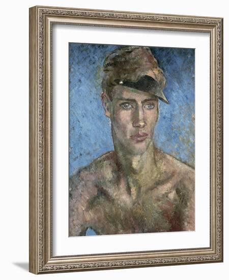 Young Man Wearing a Sun Visor-Glyn Warren Philpot-Framed Giclee Print