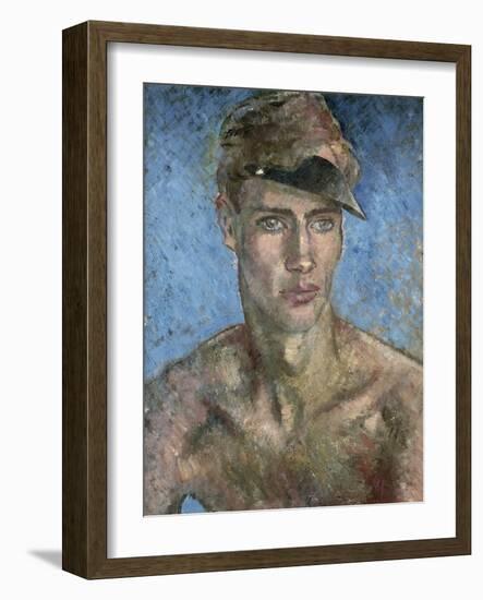 Young Man Wearing a Sun Visor-Glyn Warren Philpot-Framed Giclee Print