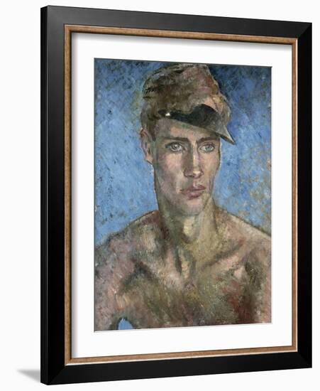 Young Man Wearing a Sun Visor-Glyn Warren Philpot-Framed Giclee Print