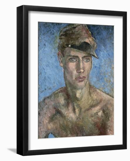 Young Man Wearing a Sun Visor-Glyn Warren Philpot-Framed Giclee Print