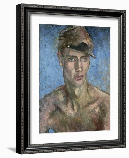 Young Man Wearing a Sun Visor-Glyn Warren Philpot-Framed Giclee Print