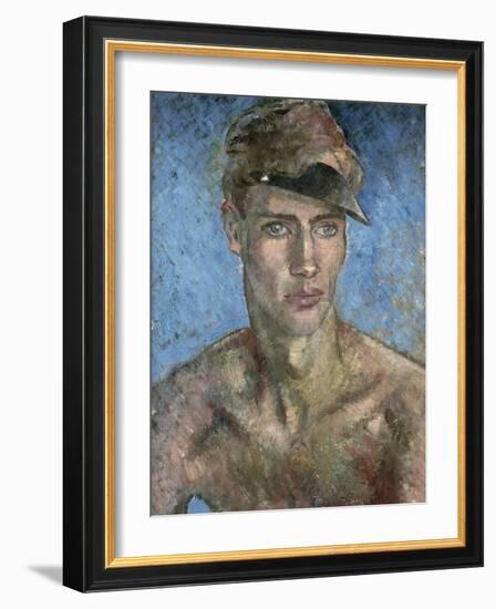 Young Man Wearing a Sun Visor-Glyn Warren Philpot-Framed Giclee Print