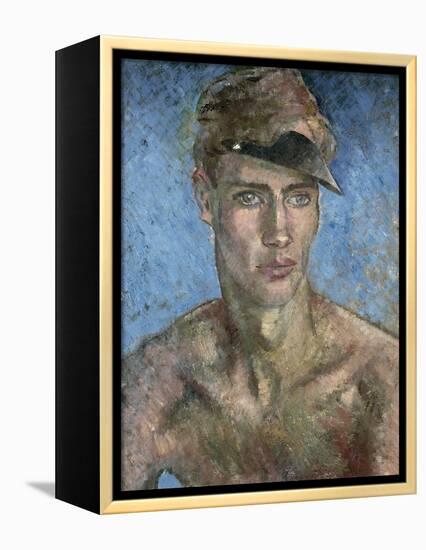 Young Man Wearing a Sun Visor-Glyn Warren Philpot-Framed Premier Image Canvas