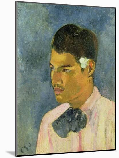 Young Man with a Flower Behind His Ear, 1891-Paul Gauguin-Mounted Giclee Print