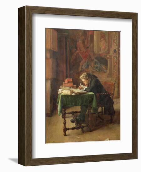 Young Man Writing, 1852-Jean-Louis Ernest Meissonier-Framed Giclee Print