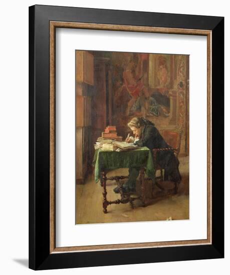 Young Man Writing, 1852-Jean-Louis Ernest Meissonier-Framed Giclee Print