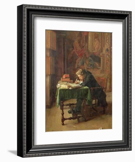 Young Man Writing, 1852-Jean-Louis Ernest Meissonier-Framed Giclee Print