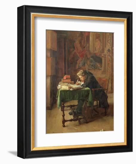 Young Man Writing, 1852-Jean-Louis Ernest Meissonier-Framed Giclee Print