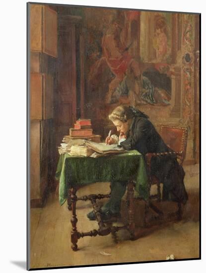 Young Man Writing, 1852-Jean-Louis Ernest Meissonier-Mounted Giclee Print