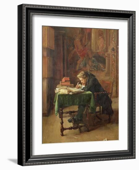Young Man Writing, 1852-Jean-Louis Ernest Meissonier-Framed Giclee Print