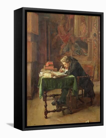 Young Man Writing, 1852-Jean-Louis Ernest Meissonier-Framed Premier Image Canvas