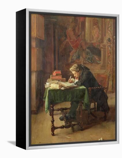 Young Man Writing, 1852-Jean-Louis Ernest Meissonier-Framed Premier Image Canvas