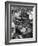 Young Married Couples Enjoying a Backyard Buffet Feast , Featuring Spaghetti-Nina Leen-Framed Photographic Print