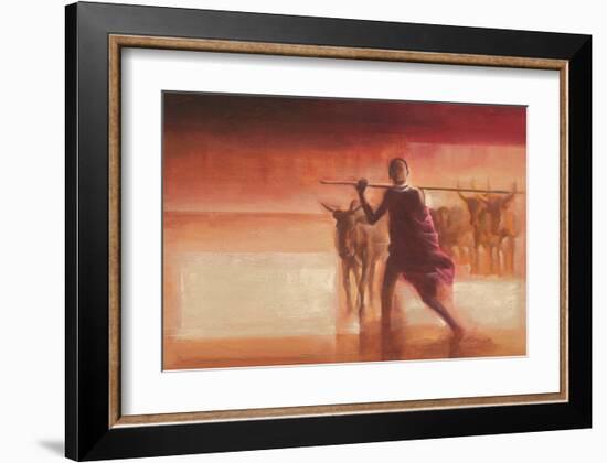 Young Massai-Talantbek Chekirov-Framed Art Print