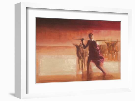 Young Massai-Talantbek Chekirov-Framed Art Print