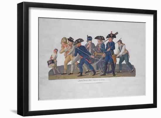 Young Men Off to Practise Using the Cannon, C.1789-Lesueur Brothers-Framed Giclee Print