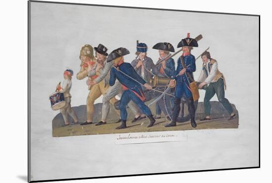 Young Men Off to Practise Using the Cannon, C.1789-Lesueur Brothers-Mounted Giclee Print