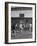 Young Men Playing Basketball with a Homemade Basket in a Farmyard-null-Framed Photographic Print