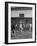 Young Men Playing Basketball with a Homemade Basket in a Farmyard-null-Framed Photographic Print