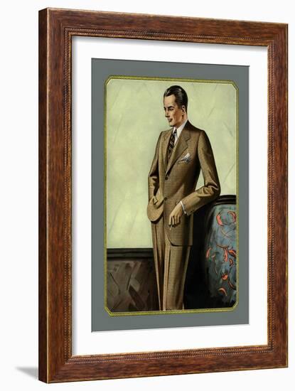 Young Men's Two-Button Sack-null-Framed Art Print