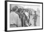 Young men who have been drafted wait in line to be processed into the US Army at Fort Jackson, SC-Warren K. Leffler-Framed Photographic Print