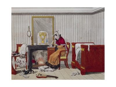 Young Middle Class Woman In Her Room 1820 From The Series Bon Genre France 19th Century Giclee Print By Art Com