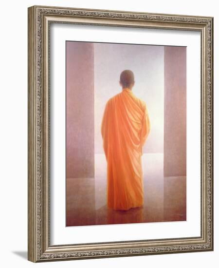 Young Monk, Back View, Vietnam-Lincoln Seligman-Framed Giclee Print