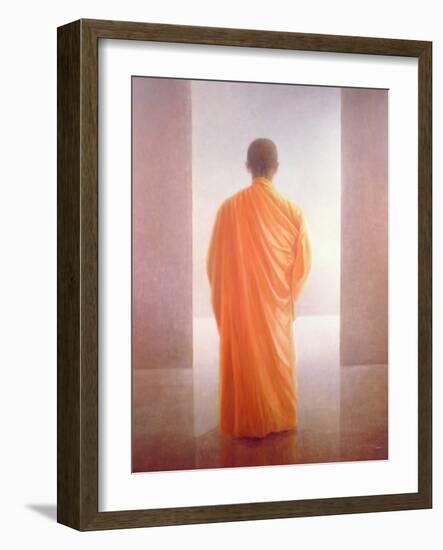 Young Monk, Back View, Vietnam-Lincoln Seligman-Framed Giclee Print
