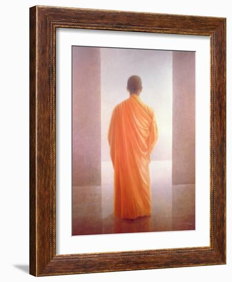 Young Monk, Back View, Vietnam-Lincoln Seligman-Framed Giclee Print