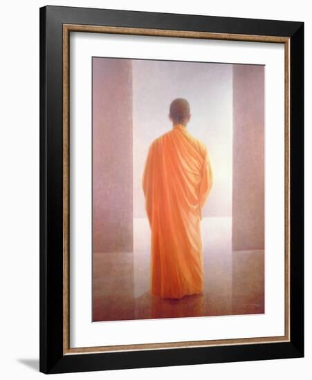 Young Monk, Back View, Vietnam-Lincoln Seligman-Framed Giclee Print